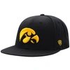Top Of The World Black Iowa Hawkeyes Team Color Fitted Hat In Black