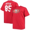 Fanatics Men's Big And Tall George Kittle Scarlet San Francisco 49ers Player Name Number T-shirt In Scarlet