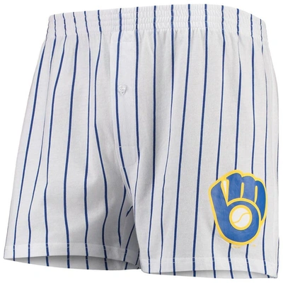 Concepts Sport White Milwaukee Brewers Vigor Boxer Shorts