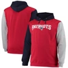 Profile Navy/red New England Patriots Big & Tall Pullover Hoodie In Navy