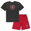 CONCEPTS SPORT CONCEPTS SPORT RED/HEATHERED CHARCOAL NEW JERSEY DEVILS BIG & TALL T-SHIRT & SHORTS SLEEP SET