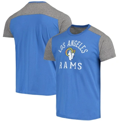 Majestic Men's Royal, Grey Los Angeles Rams Field Goal Slub T-shirt In Royal,gray