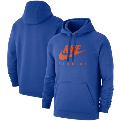 Nike Men's College Club Fleece (florida) Pullover Hoodie In Blue