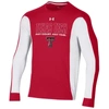 UNDER ARMOUR UNDER ARMOUR RED TEXAS TECH RED RAIDERS ON-COURT SHOOTER BENCH LONG SLEEVE T-SHIRT