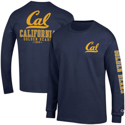 Champion Men's  Navy Cal Bears Team Stack Long Sleeve T-shirt