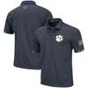 Colosseum Men's Big And Tall Charcoal Clemson Tigers Oht Military-inspired Appreciation Digital Camo Polo Shir In Charcoal