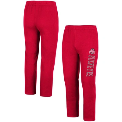 Colosseum Men's  Scarlet Ohio State Buckeyes Fleece Trousers