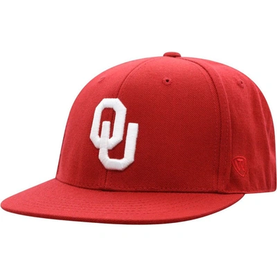 Top Of The World Crimson Oklahoma Sooners Team Color Fitted Hat