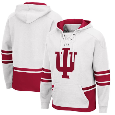 Colosseum White Indiana Hoosiers Lace Up 3.0 Pullover Hoodie