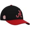 TOP OF THE WORLD TOP OF THE WORLD BLACK/CRIMSON ALABAMA CRIMSON TIDE TWO-TONE REFLEX HYBRID TECH FLEX HAT