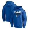 Fanatics Branded Blue Dallas Mavericks Post Up Hometown Collection Fitted Pullover Hoodie In Blue