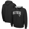 COLOSSEUM COLOSSEUM BLACK WEST VIRGINIA MOUNTAINEERS ARCH & LOGO 3.0 FULL-ZIP HOODIE