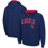COLOSSEUM COLOSSEUM NAVY OLE MISS REBELS ARCH & LOGO 3.0 FULL-ZIP HOODIE