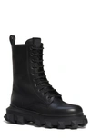 Valentino Garavani Trackstud Combat Boots In Nero