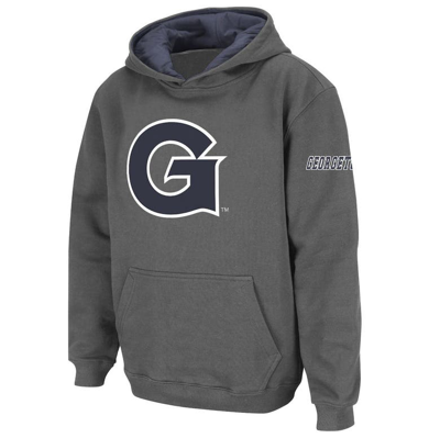 Stadium Athletic Kids' Youth  Charcoal Georgetown Hoyas Big Logo Pullover Hoodie