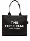 Marc Jacobs The Tote Bag Canvas Shoulder Bag In Black
