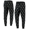 THE WILD COLLECTIVE BLACK MILWAUKEE BUCKS ALLOVER LOGO JOGGER PANTS