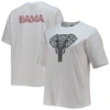 THE WILD COLLECTIVE THE WILD COLLECTIVE WHITE ALABAMA CRIMSON TIDE CAMO BOXY GRAPHIC T-SHIRT