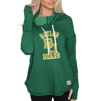 Retro Brand Women's Green Baylor Bears Funnel Neck Pullover Sweatshirt