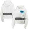 REFRIED APPAREL REFRIED APPAREL WHITE CAROLINA PANTHERS SUSTAINABLE CROP DOLMAN PULLOVER HOODIE