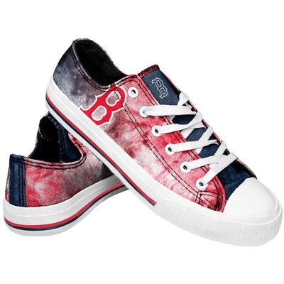 Foco Women's  Boston Red Sox Big Logo Tie-dye Canvas Sneakers