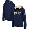 Colosseum Women's Navy Navy Midshipmen Arched Name Full-zip Hoodie In Navy