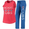 Concepts Sport Women's  Royal, Red Chicago Cubs Meter Muscle Tank Top And Pants Sleep Set In Royal