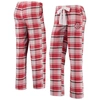 Concepts Sport Women's Scarlet, Black Ohio State Buckeyes Accolade Flannel Pants In Scarlet