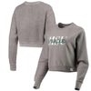 League Collegiate Wear Brown Michigan State Spartans Classic Corded Timber Crop Pullover Sweatshirt In Brown