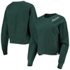 League Collegiate Wear Green Michigan State Spartans Corded Timber Cropped Pullover Sweatshirt In Green