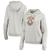 NIKE NIKE HEATHERED GRAY TEXAS LONGHORNS VARSITY FLEECE TRI-BLEND RAGLAN PULLOVER HOODIE