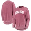 Pressbox Women's Crimson Alabama Crimson Tide Vintage-like Wash Pullover Sweatshirt In Cardinal