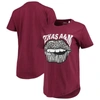 Pressbox Women's  Maroon Texas A&m Aggies Wild Lips Core T-shirt In Maroon