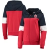 NEW ERA NEW ERA RED ST. LOUIS CARDINALS COLORBLOCK FRENCH TERRY FULL-ZIP HOODIE