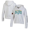 CHAMPION CHAMPION HEATHERED GRAY ST. LOUIS BLUES REVERSE WEAVE PULLOVER HOODIE