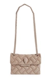 Kurt Geiger Kensington Leather Mini Crossbody Bag In Light/ Pastel Pink
