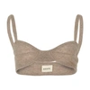 Khaite Eda Knitted Cashmere Bralette In Barley