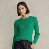 Polo Ralph Lauren Cable-knit Cotton Sweater In Preppy Green/royal