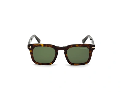 Tom Ford Dax 50mm Square Sunglasses In Green