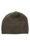 Portolano Slouchy Cashmere Knit Beanie In Heather Brown