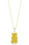 Sphera Milano 14k Over Silver Gummy Bear Necklace In Yellow Gold