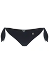 Dolce & Gabbana Logo Print Bikini Bottoms In Nero (black)