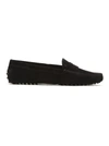 TOD'S BLACK SUEDE LOAFERS