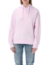 Apc Christina Logo Organic Cotton Hoodie In Pale Pink