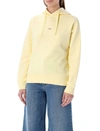 Apc Christina Logo Organic Cotton Hoodie In Banana