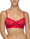 Hanky Panky V-neck Retro Bralette In Red