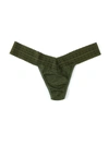 Hanky Panky Dreamease Heather Low Rise Thong In Green