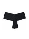 Hanky Panky Crotchless Retro Lace Thong In Black