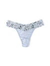 Hanky Panky Supima® Cotton Low Rise Thong With Contrast Trim Exclusive Dove Grey