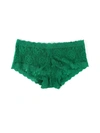 Hanky Panky Signature Mid-rise Lace Boyshort Briefs In Green